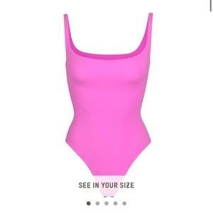 Skims neon orchid bodysuit